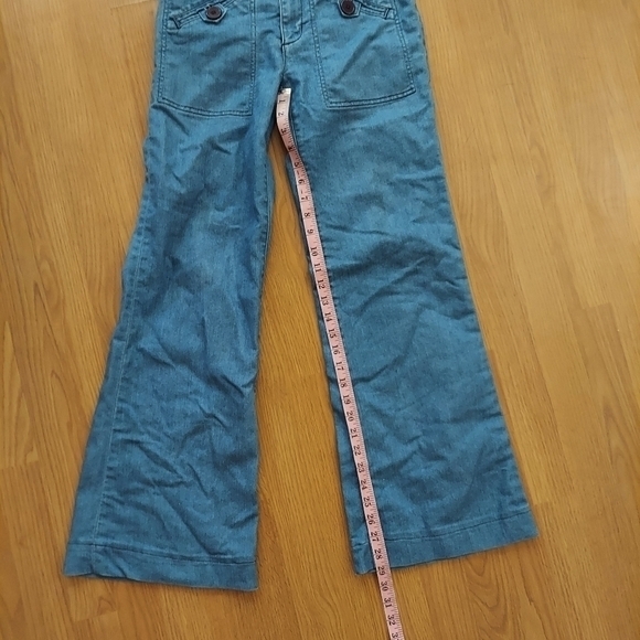 Serfonaine belted jeans flare 70s style made in U.S.A. stretch denim size 25 - Picture 3 of 9